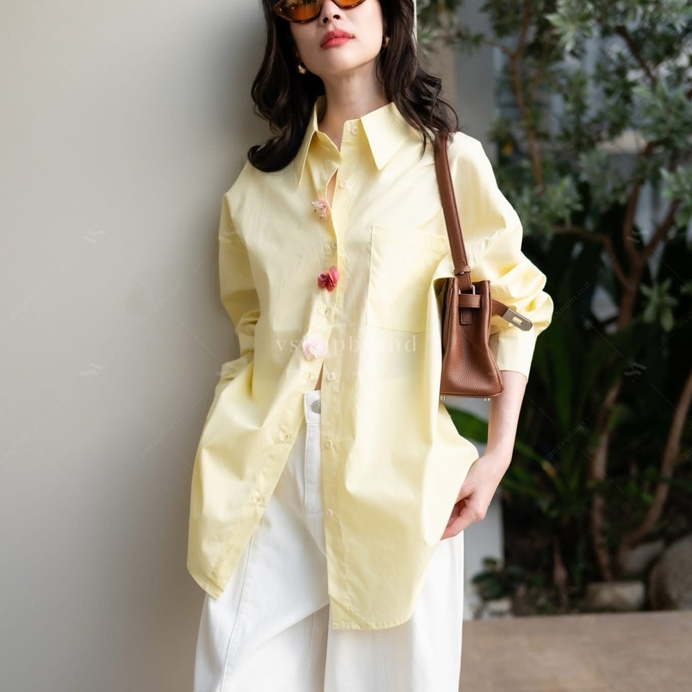 Yellow Button-Up Shirt - Picture 2 of 7